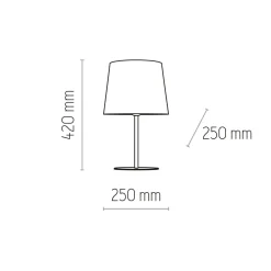 TK Lighting Tischleuchte Nachttisch Stoff Schirm 41,5 cm Modern< Tischlampen|Schlafzimmer Lampen