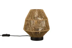 Wohnzimmerlampen|Metall Lampen*Trio Reality Tischleuchte Papier Metall Schwarz Braun E27 20,5 cm