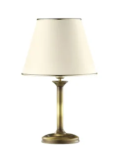 Nachttischlampen|Schlafzimmer Lampen*Jupiter Tischleuchte PENELO in Messing Antik Lampe H:44cm