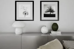 Wohnzimmerlampen|Metall Lampen*By Rydéns Tischleuchte Pilz Look Glas 30 cm hoch Weiß E27