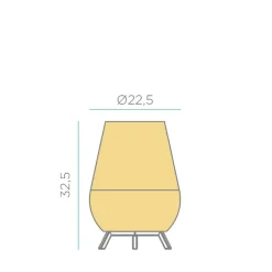 Wohnzimmerlampen|Schlafzimmer Lampen*Newgarden Tischleuchte Rattan H: 32,5 cm Dreibein Natur E27 FULDE