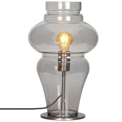 By Rydéns Tischleuchte Rauchglas Metall 40,6 cm E27 Kabelschalter< Wohnzimmerlampen|Metall Lampen