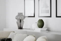 By Rydéns Tischleuchte Rauchglas Metall 40,6 cm E27 Kabelschalter< Wohnzimmerlampen|Metall Lampen