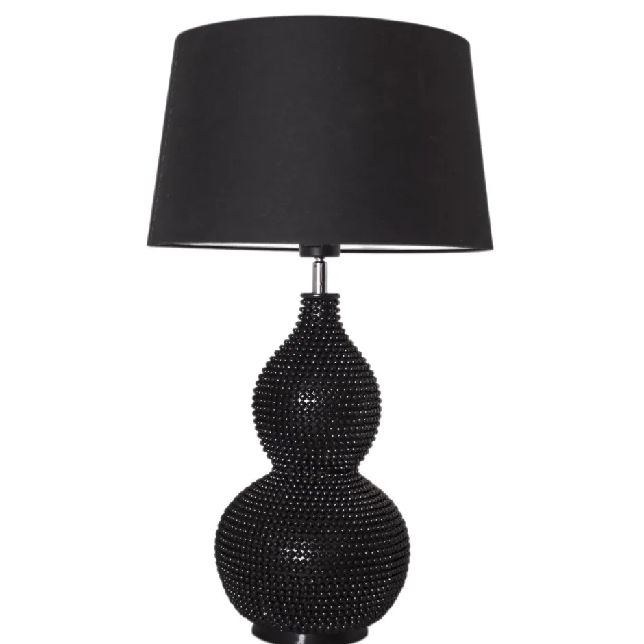 By Rydéns Tischleuchte Schwarz 56,5 cm hoch E27 Metall Stoff Modern< Schlafzimmer Lampen|Stofflampen