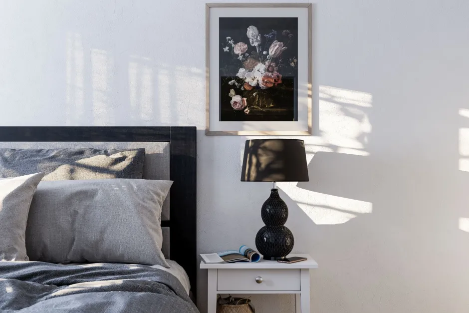 By Rydéns Tischleuchte Schwarz 56,5 cm hoch E27 Metall Stoff Modern< Schlafzimmer Lampen|Stofflampen