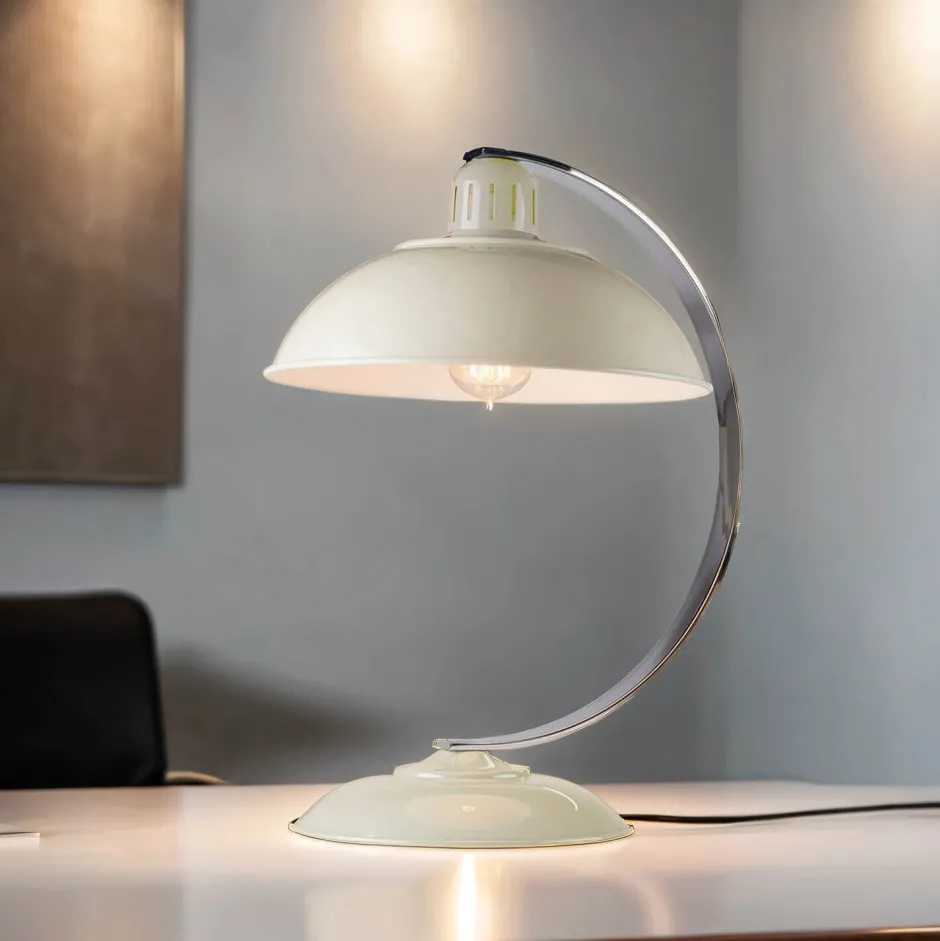 Bürolampen|Designerlampen*Elstead Tischleuchte SECRETER Creme Bauhaus Lampe Büro