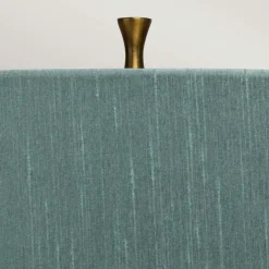 Elstead Tischleuchte Stoff Keramik E27 73,5 cm hoch Grün Blau< Tischlampen|Schlafzimmer Lampen