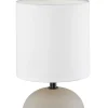 Wohnzimmerlampen|Stofflampen*Trio Reality Tischleuchte Stoff Keramik E14 23 cm Weiß Cappuccino