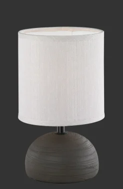 Trio Reality Tischleuchte Stoff Keramik E14 23 cm Braun Cappuccino< Wohnzimmerlampen|Stofflampen