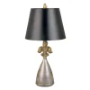 Elstead Tischleuchte Stoffschirm in Schwarz Silber Gold 61 cm< Tischlampen|Schlafzimmer Lampen