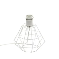 Schlafzimmer Lampen|Metall Lampen*Easylight Tischleuchte Weiß 34 cm E27 Stoff Metall