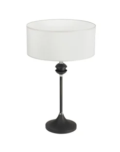 Jupiter Tischleuchte Weiß Graphit H:54cm DAGNO Nachttisch< Tischlampen|Schlafzimmer Lampen