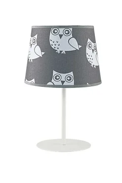 Duolla Tischleuchte Weiß Grau Für Kinder rund 35cm hoch<Kinder Kinderzimmerlampen|Kinderlampen