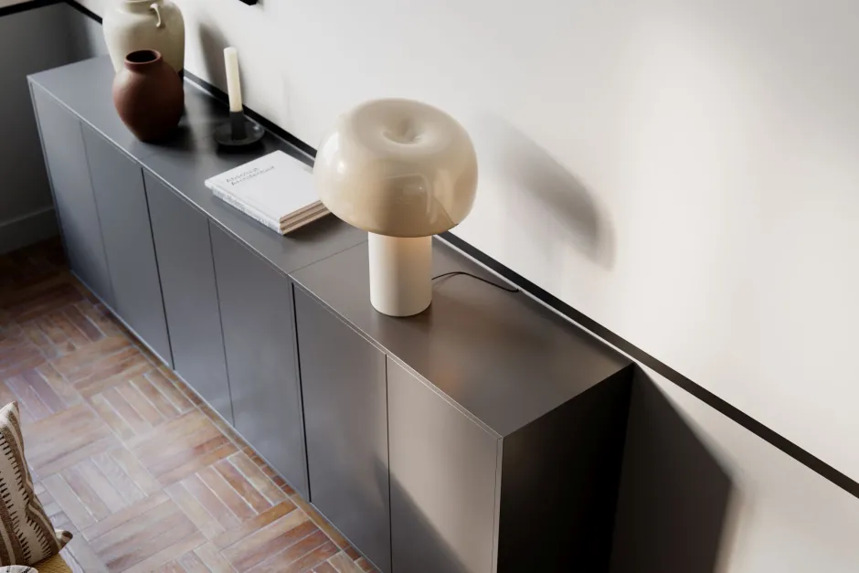 Wohnzimmerlampen|Schlafzimmer Lampen*By Rydéns Tischleuchte Weiß H: 41 cm kippbar Metall Kabelschalter E27