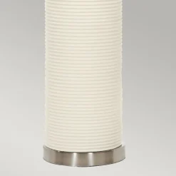 Stofflampen|Tischlampen*Elstead Tischleuchte Weiß Schwarz E27 65 cm Klassisch Wohnzimmer