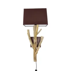 Stofflampen|Holzlampen*Suna Living Treibholz Lampe Wand Stoff Schirm Handarbeit SURIN