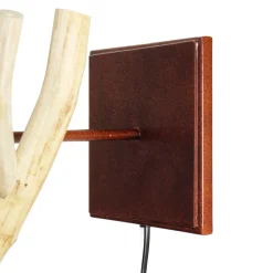 Stofflampen|Holzlampen*Suna Living Treibholz Lampe Wand Stoff Schirm Handarbeit SURIN