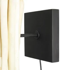 Suna Living Treibholz Wandleuchte Stoffschirm Handarbeit Wohnzimmer< Wandleuchten|Flurlampen