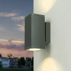 SU-MA Up Down Außenleuchte Anthrazit Aluminium IP54< Metall Lampen|Feuchtraumleuchten