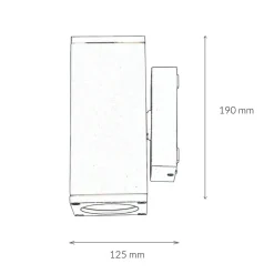 SU-MA Up Down Außenleuchte Anthrazit Aluminium IP54< Metall Lampen|Feuchtraumleuchten