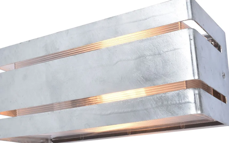 Metall Lampen|Außenwandleuchten*Eco-Light Up Down Außenleuchte Metall in Zink 25 cm IP54 GU10