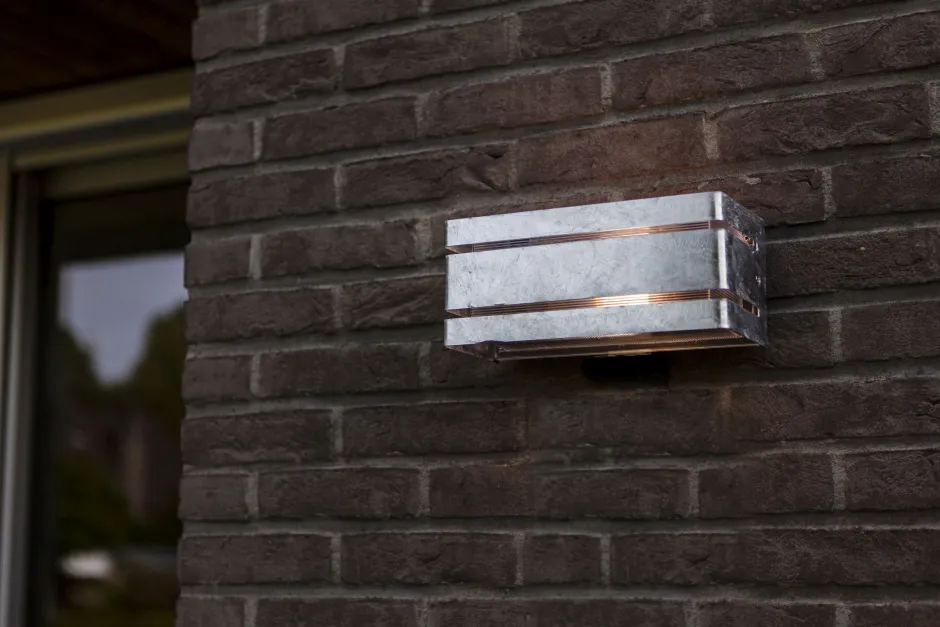 Metall Lampen|Außenwandleuchten*Eco-Light Up Down Außenleuchte Metall in Zink 25 cm IP54 GU10