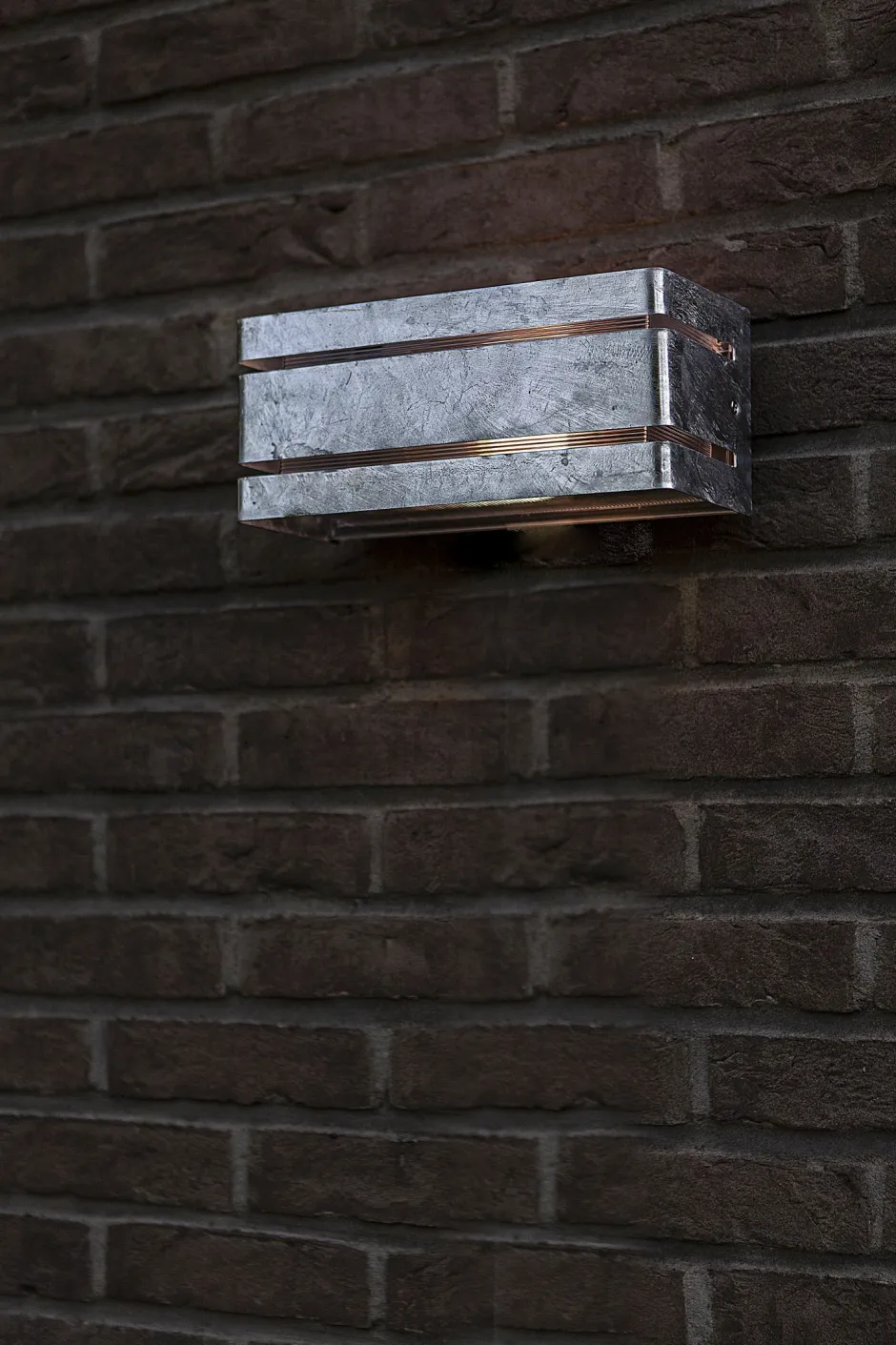 Metall Lampen|Außenwandleuchten*Eco-Light Up Down Außenleuchte Metall in Zink 25 cm IP54 GU10