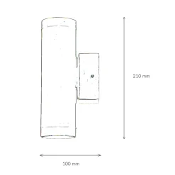 Metall Lampen|Messinglampen*Lido Up Down Leuchte Außen Messing massiv IP64 rostfrei