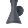 Metall Lampen|Moderne Außenleuchten*Eco-Light Up Down Wandlampe Aluminium Schwarz GU10 IP44 blendarm