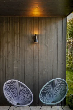 Metall Lampen|Moderne Außenleuchten*Eco-Light Up Down Wandlampe Aluminium Schwarz GU10 IP44 blendarm