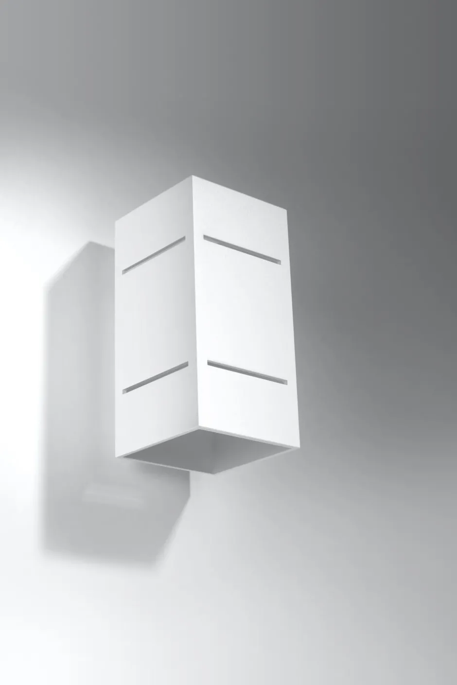 Wandleuchten|Flurlampen*Sollux Up Down Wandlampe ARRIA Weiß Aluminium eckig G9 Flur