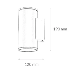 Metall Lampen|Feuchtraumleuchten*SU-MA Up Down Wandleuchte Außen Anthrazit Aluminium IP54