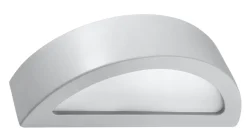 Wohnzimmerlampen|Keramiklampen*Sollux Up Down Wandleuchte Grau 40 cm halbrund E27 Keramik