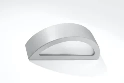 Wohnzimmerlampen|Keramiklampen*Sollux Up Down Wandleuchte Grau 40 cm halbrund E27 Keramik