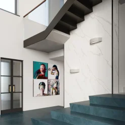 Wohnzimmerlampen|Keramiklampen*Sollux Up Down Wandleuchte Grau 40 cm halbrund E27 Keramik