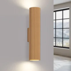 Sollux Up Down Wandstrahler H: 30 cm in Gold GU10 2-flammig Modern< Flurlampen|Wohnzimmerlampen