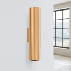 Sollux Up Down Wandstrahler H: 30 cm in Gold GU10 2-flammig Modern< Flurlampen|Wohnzimmerlampen