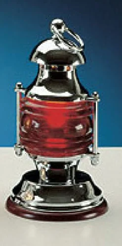 Laura Suardi Verchromte Tischleuchte AQUARIA Rot Maritim Antik< Tischlampen|Jugendstil Lampen