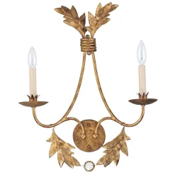 Elstead Vergoldete Wandlampe YAGMUR 2-flmg Design Lampe< Wandleuchten|Designerlampen