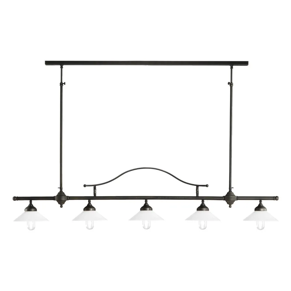 Giovanni Battista Verstellbare Deckenleuchte Messing Glas E27 B: 140 cm groß< Deckenleuchten|Wandleuchten