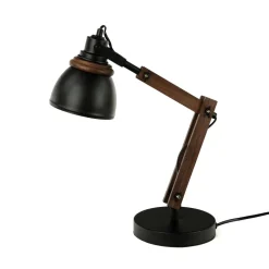 Easylight Verstellbare Schreibtischlampe Retro Metall Holz E14< Schreibtischlampen|Retro Lampen