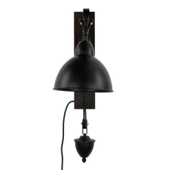 Holzlampen|Industrie Lampen*Easylight Verstellbare Wandlampe Industrie Design Holz Metall