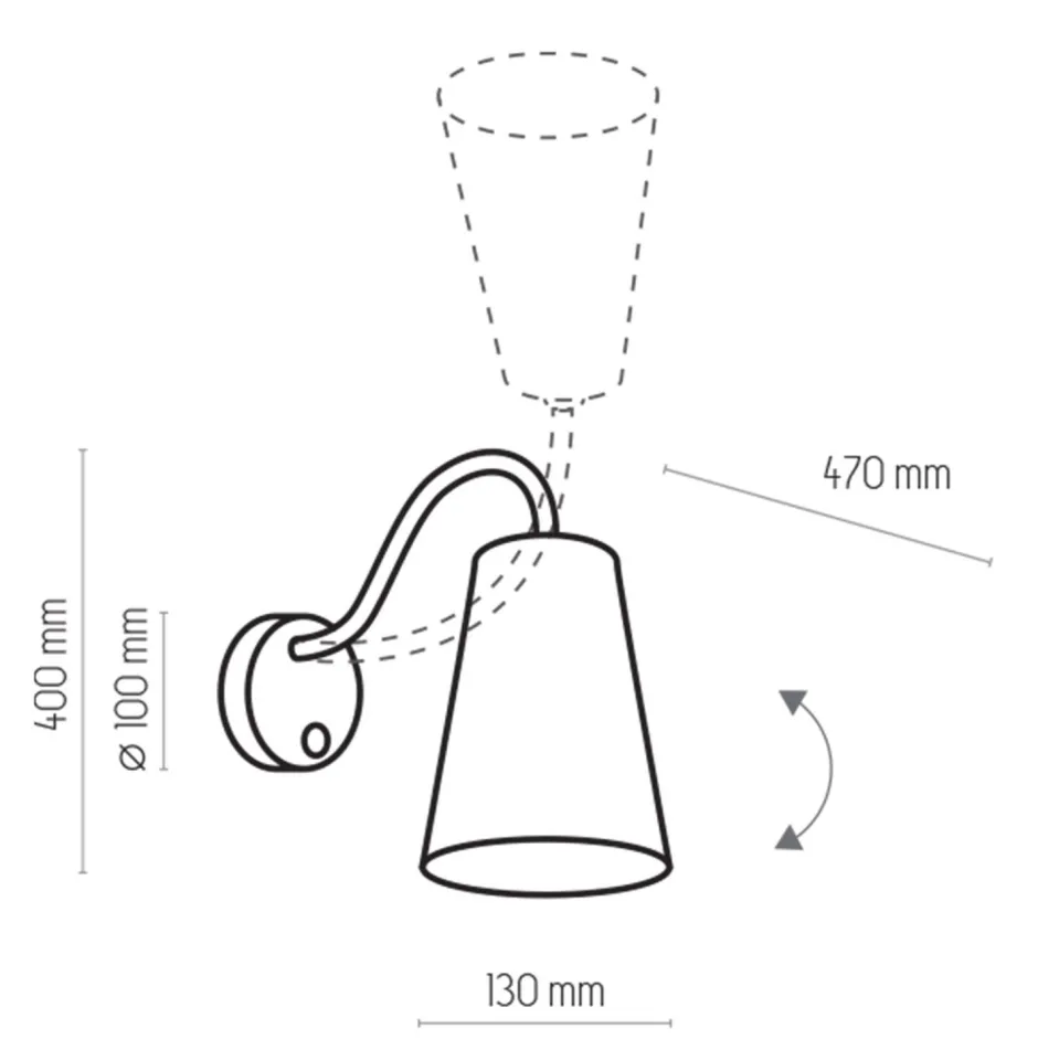 Metall Lampen|Stofflampen*TK Lighting Verstellbare Wandlampe Schwarz Gold Metall E27