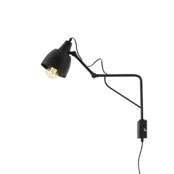 Badezimmer Lampe|Wandleuchten*ALDEX Verstellbare Wandleuchte Schwarz H:29 cm für Steckdose