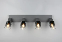 Trio Reality Verstellbarer Deckenspot Rauchglas Metall E14 58,5 cm< Bürolampen|Wohnzimmerlampen