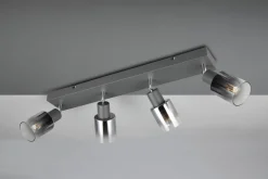 Trio Reality Verstellbarer Deckenspot Rauchglas Metall E14 58,5 cm< Bürolampen|Wohnzimmerlampen
