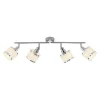 Just Light Verstellbarer Deckenspot Chrom 4-flammig E14 78 cm< Flurlampen|Bürolampen