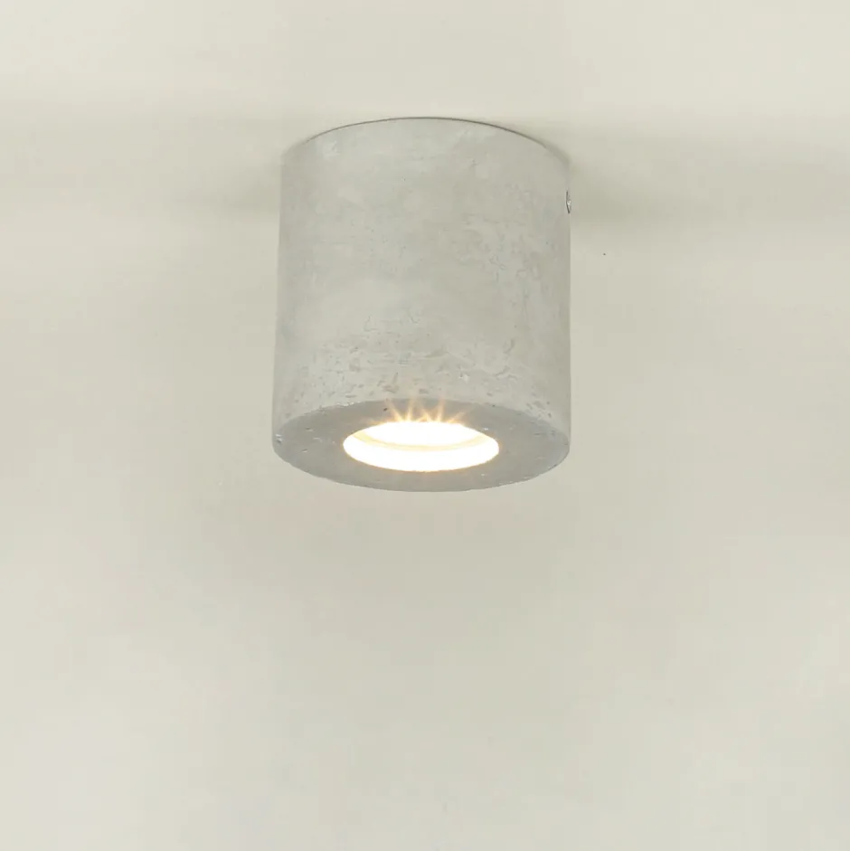 Betonlampen|Moderne Lampen*Sollux Vielseitiger Deckenspot Beton Ø10cm klein rund GU10