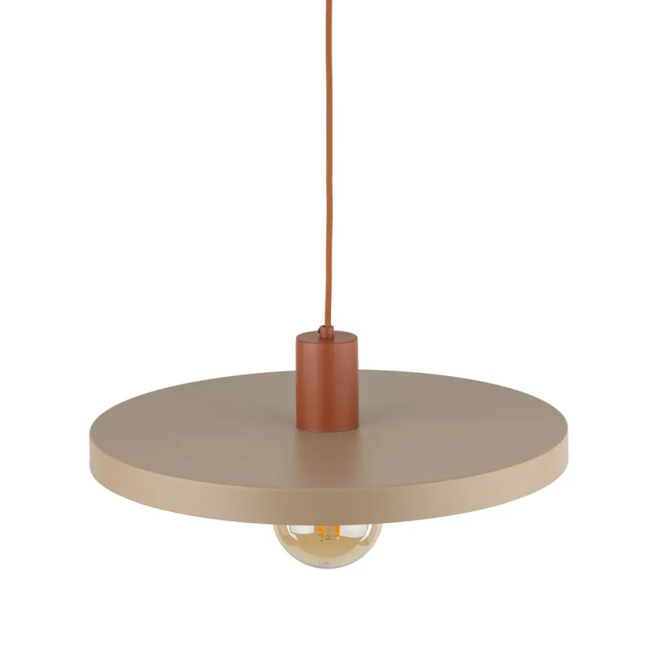TK Lighting Vintage Hängelampe E27 Ø40 cm in Ziegelrot Sandgrau< Hängelampen|Bürolampen
