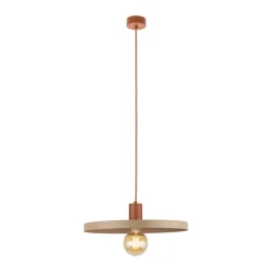 TK Lighting Vintage Hängelampe E27 Ø40 cm in Ziegelrot Sandgrau< Hängelampen|Bürolampen